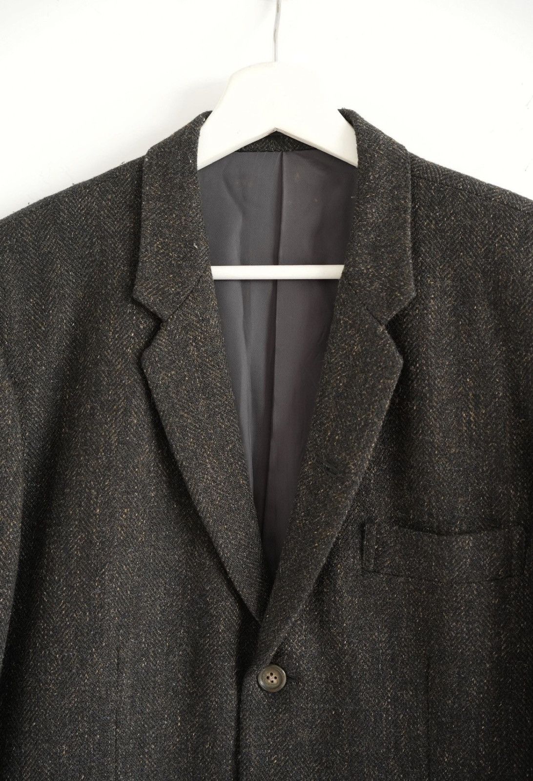 Yohji Yamamoto Yohji Yamamoto 80s Herringbone Tweed Blazer K4 Size US S / EU 44-46 / 1 - 3 Thumbnail