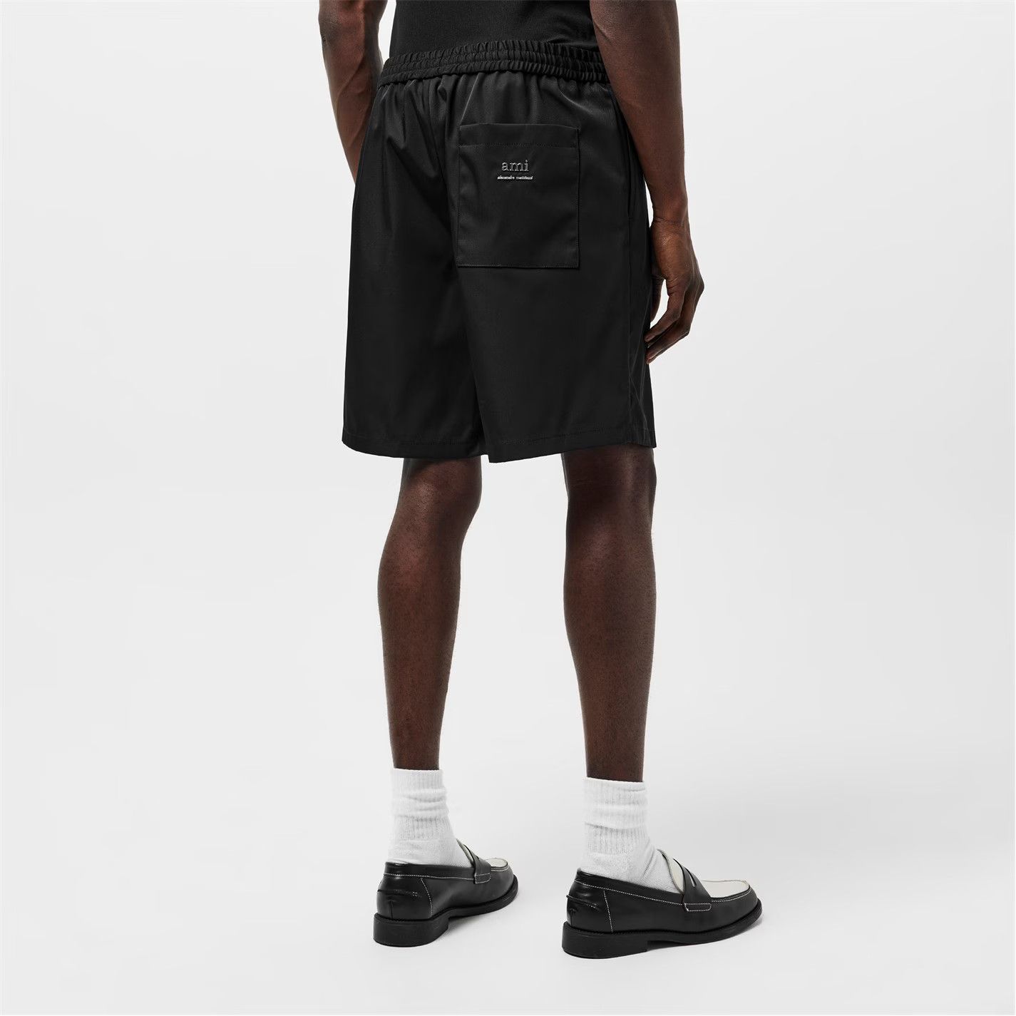 AMI o1g2r1mq0326 Tailored Fit Chino Shorts in Black Size US 30 / EU 46 - 4 Thumbnail