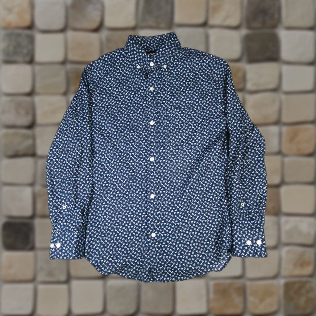 Bonobos Bonobos Shirt Mens XS Short Blue White Green Cotton Floral Button Up Size US XS / EU 42 / 0 - 1 Thumbnail