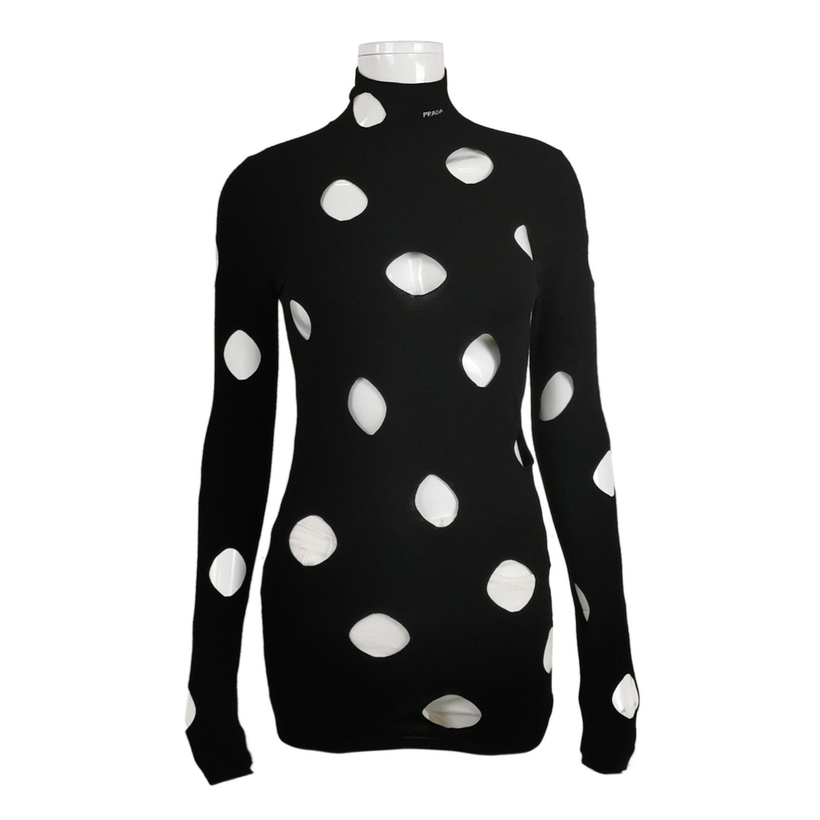 Prada Prada Cutout Logo Knit Sweater Size 40 Size S / US 4 / IT 40 - 1 Thumbnail