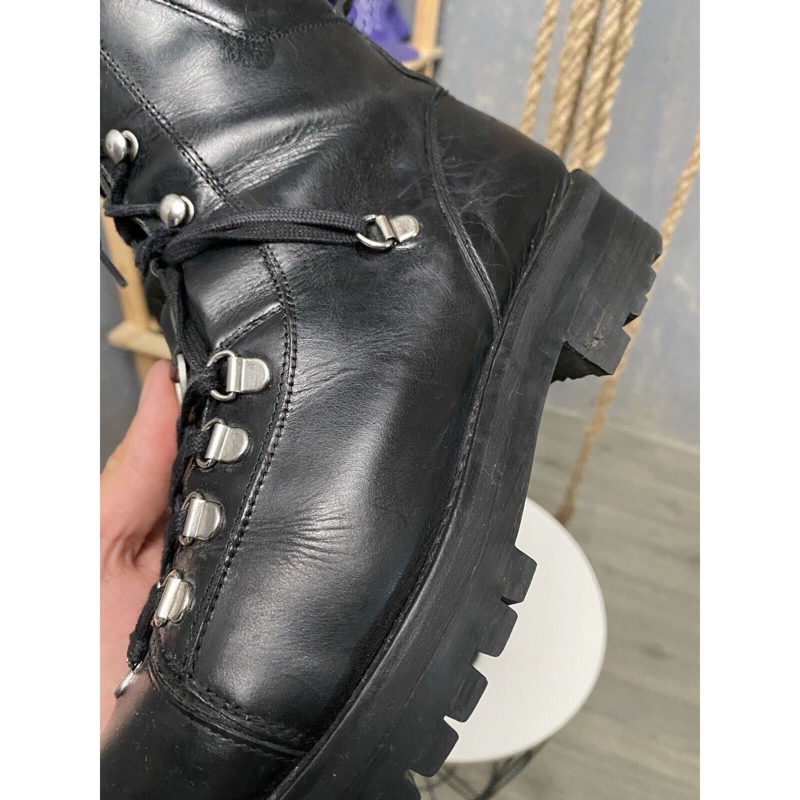 Allsaints AllSaints Franka Leather combat biker Y2K Boots Size US 8 Size US 8 / IT 38 - 16 Thumbnail