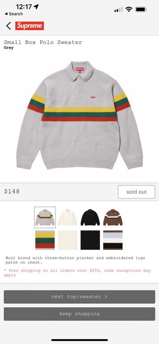 Supreme Small Box Polo Sweater | Grailed