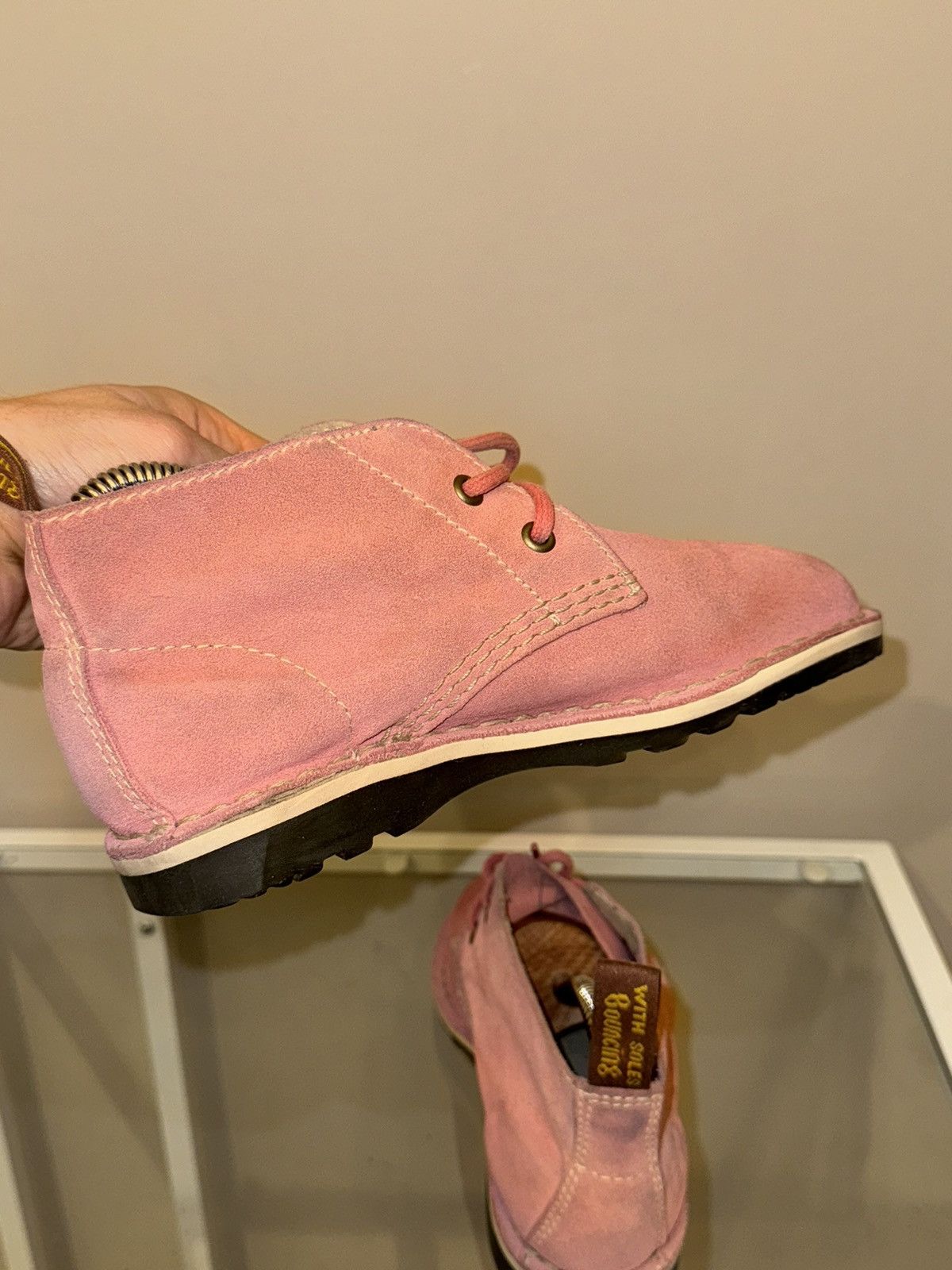 Dr. Martens Dr Martens pink suede leather lace up shoes desert women’s Size US 5 / IT 35 - 7 Thumbnail