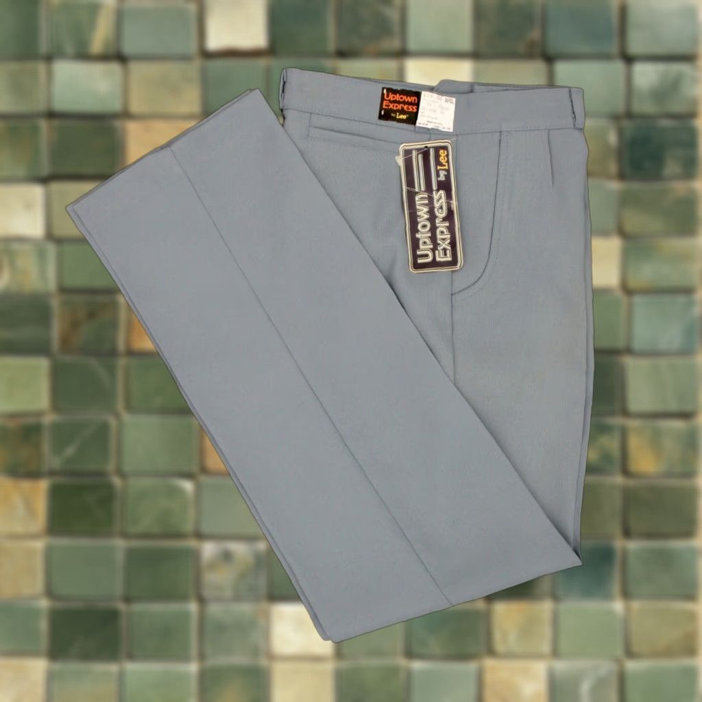 Lee VINTAGE Lee Polyester Pants 29x31 70s Disco NOS Blue Adults Mens Size US 29 - 1 Thumbnail