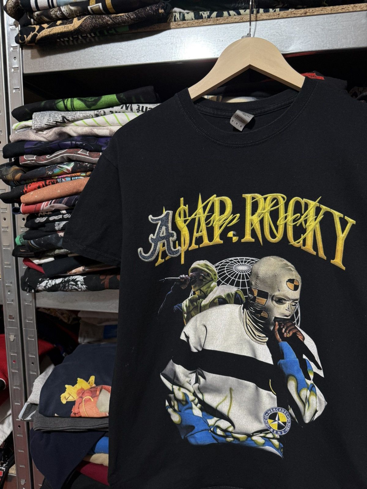 A$AP Rocky ASAP Rocky Mercedes Benz Rap Gang Graphic T-Shirt Y2K Hype Size US S / EU 44-46 / 1 - 3 Thumbnail