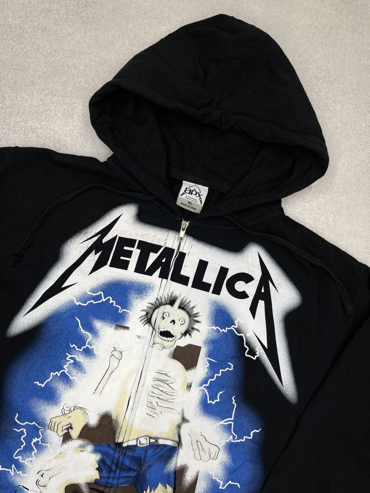 Metallica Vintage APX Metallica Black Zip Hoodie Double Big Logo Skull Size US XL / EU 56 / 4 - 5 Thumbnail
