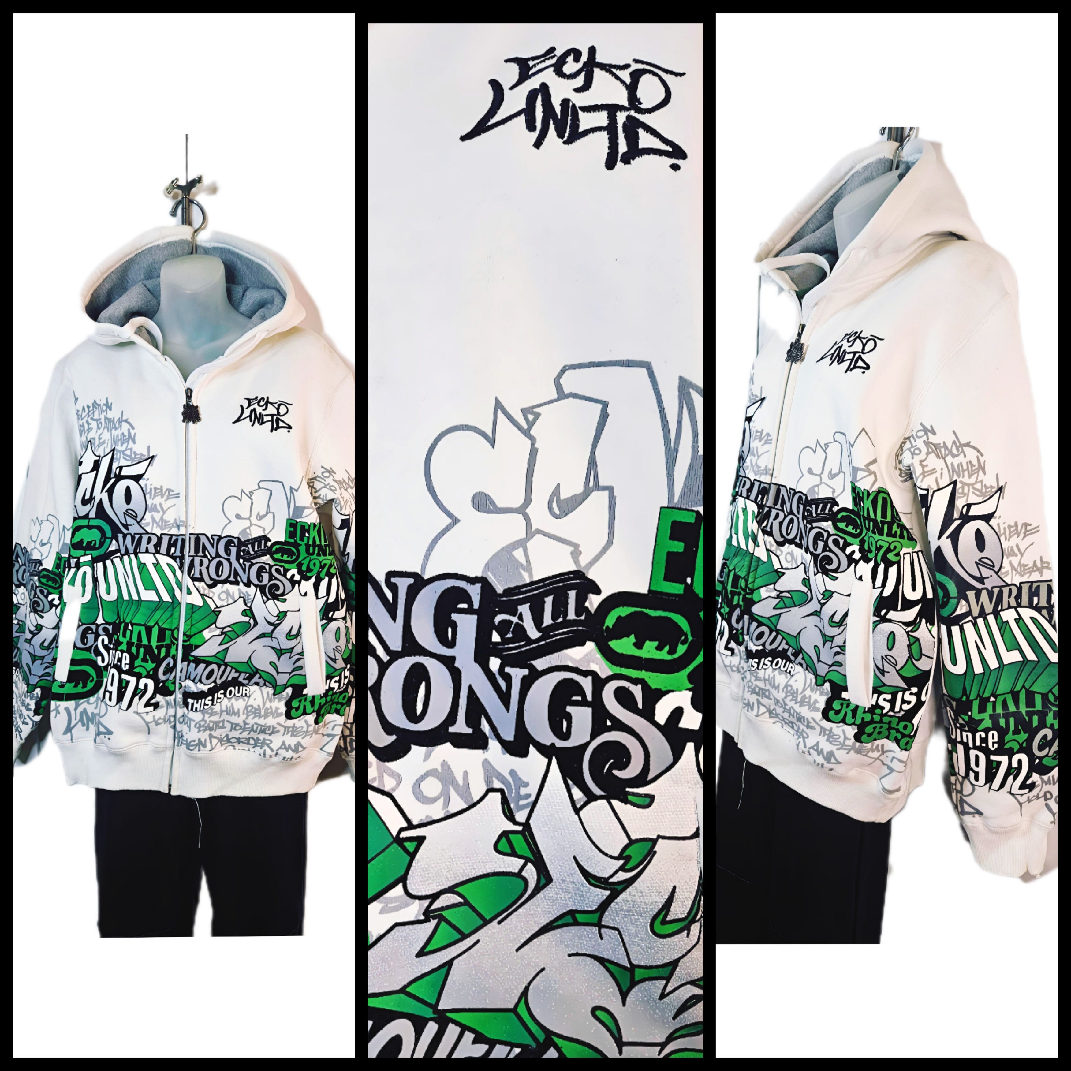 Marc Ecko Men’s Mark Ecko 2002 Graffiti Hoodie, Mint Condition: Size US L / EU 52-54 / 3 - 1 Thumbnail