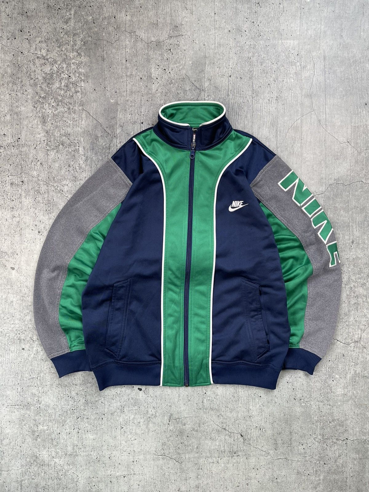 Nike × Vintage Crazy Vintage 90's Nike Zip Up Size US S / EU 44-46 / 1 - 1 Thumbnail