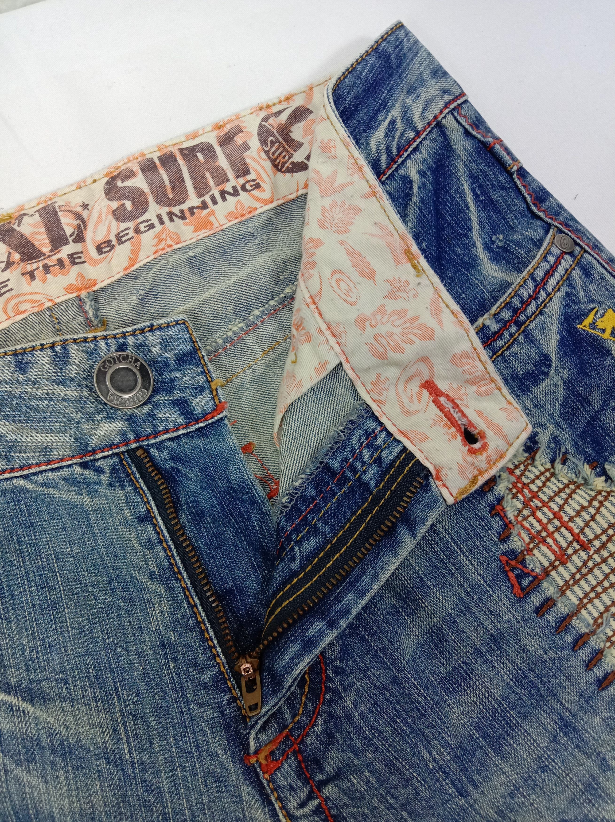 Gotcha Vintage Gotcha Patchwork Distressed Design Jeans Size US 33 - 9 Thumbnail