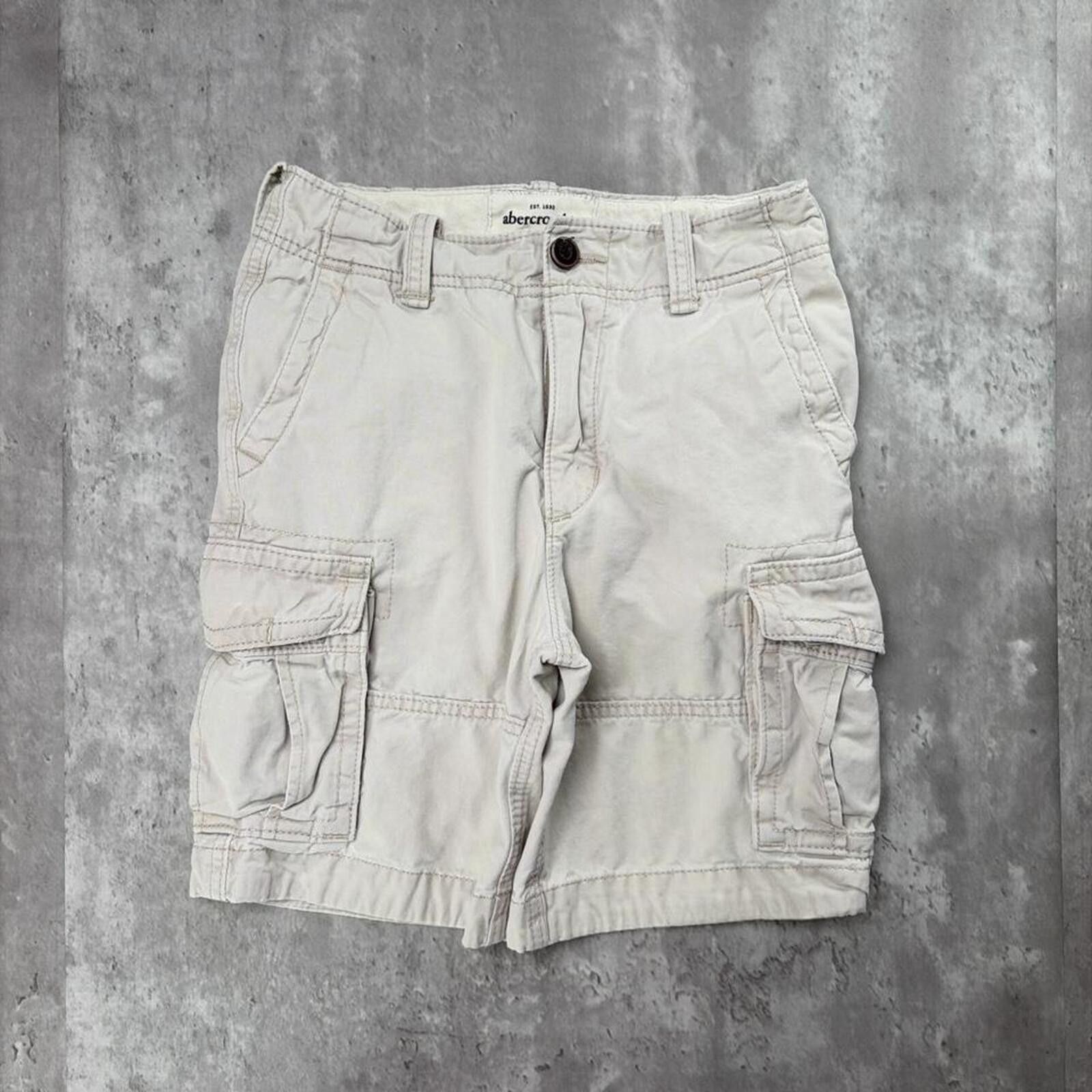 Abercrombie & Fitch Y2K Beige Abercrombie & Fitch Grunge Baggy Cargo Shorts Size 26" / US 2 / IT 38 - 2 Thumbnail