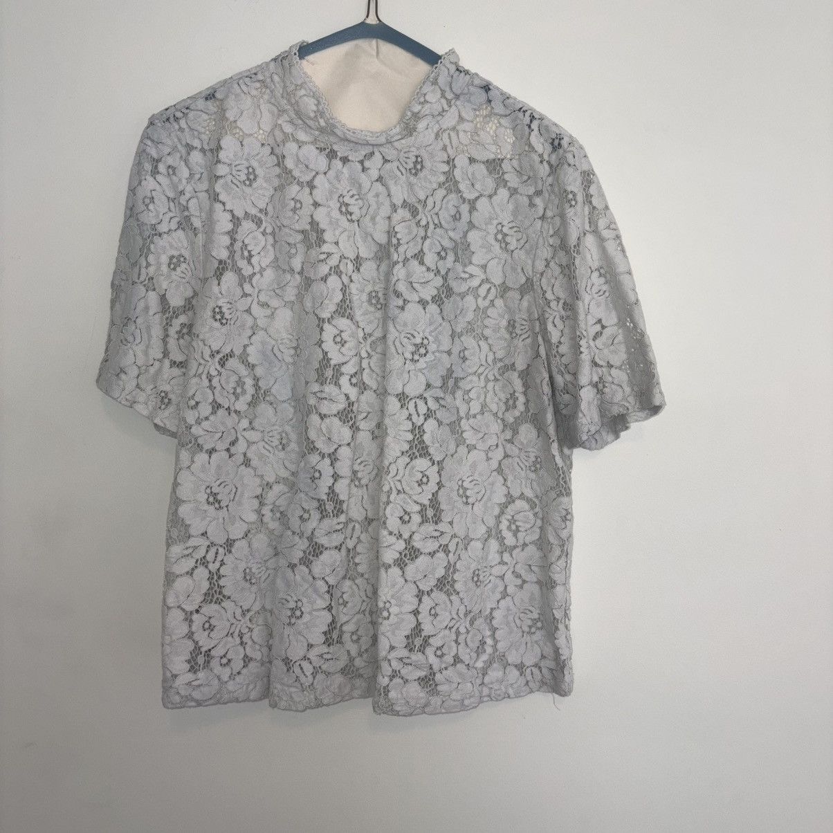 Loft Loft Outlet Short Sleeve White Floral Lace Blouse Size XL / US 12-14 / IT 48-50 - 1 Thumbnail