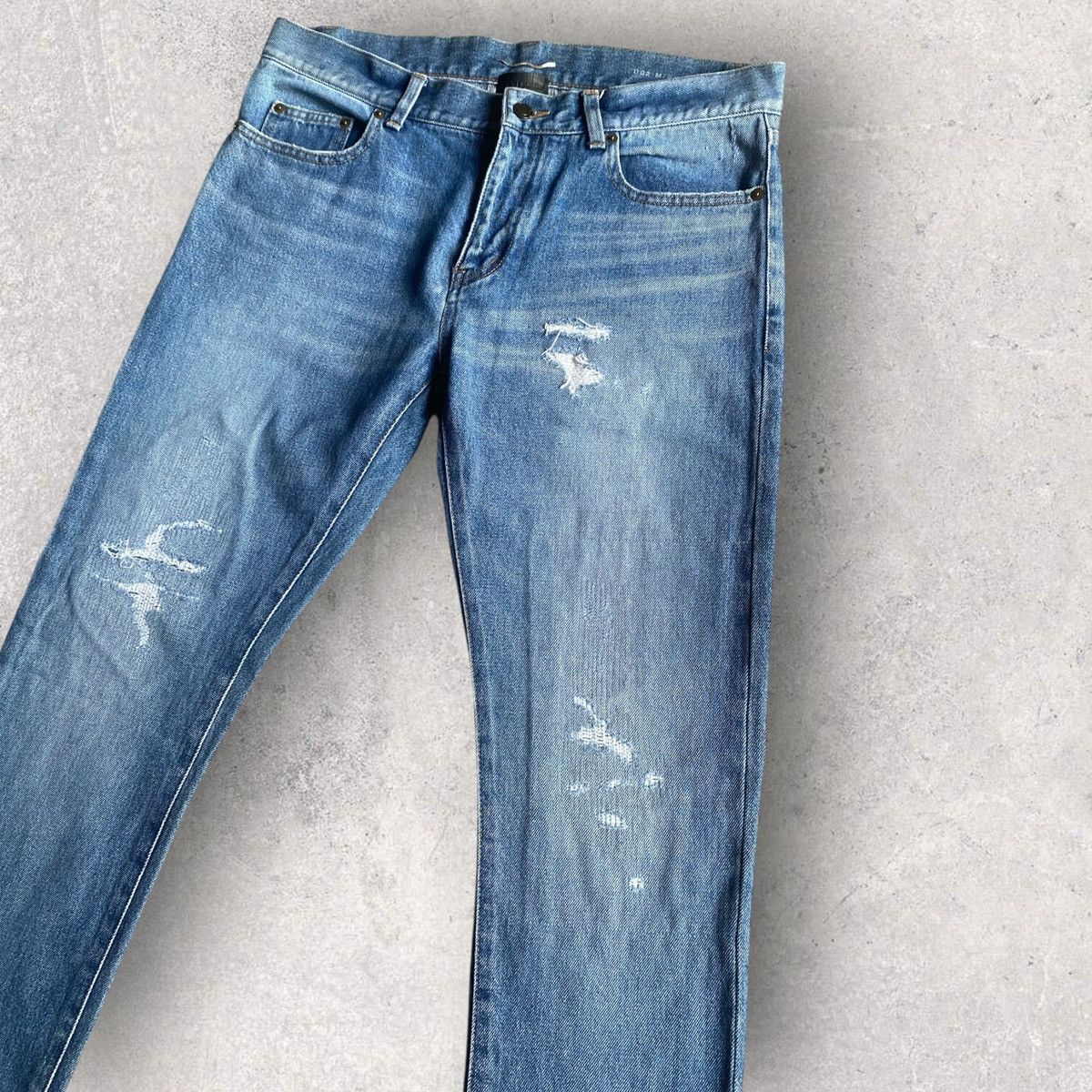 Saint Laurent Paris SS16 “Surf Sound” Ripped And Repair Denim Size US 32 / EU 48 - 2 Thumbnail