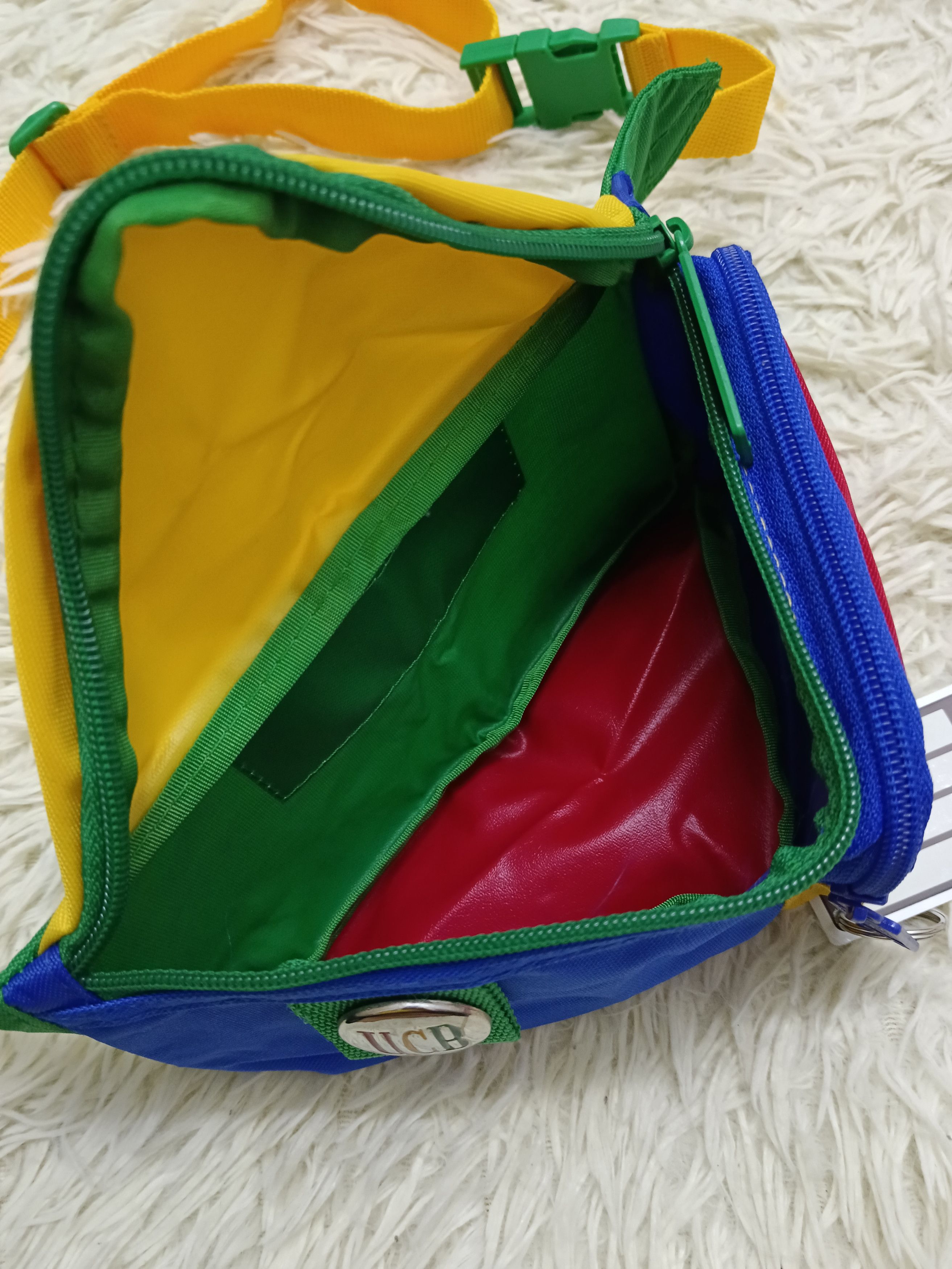 United Colors Of Benetton RARE 90s UCB MULTICOLOUR POUCH Size ONE SIZE - 6 Thumbnail