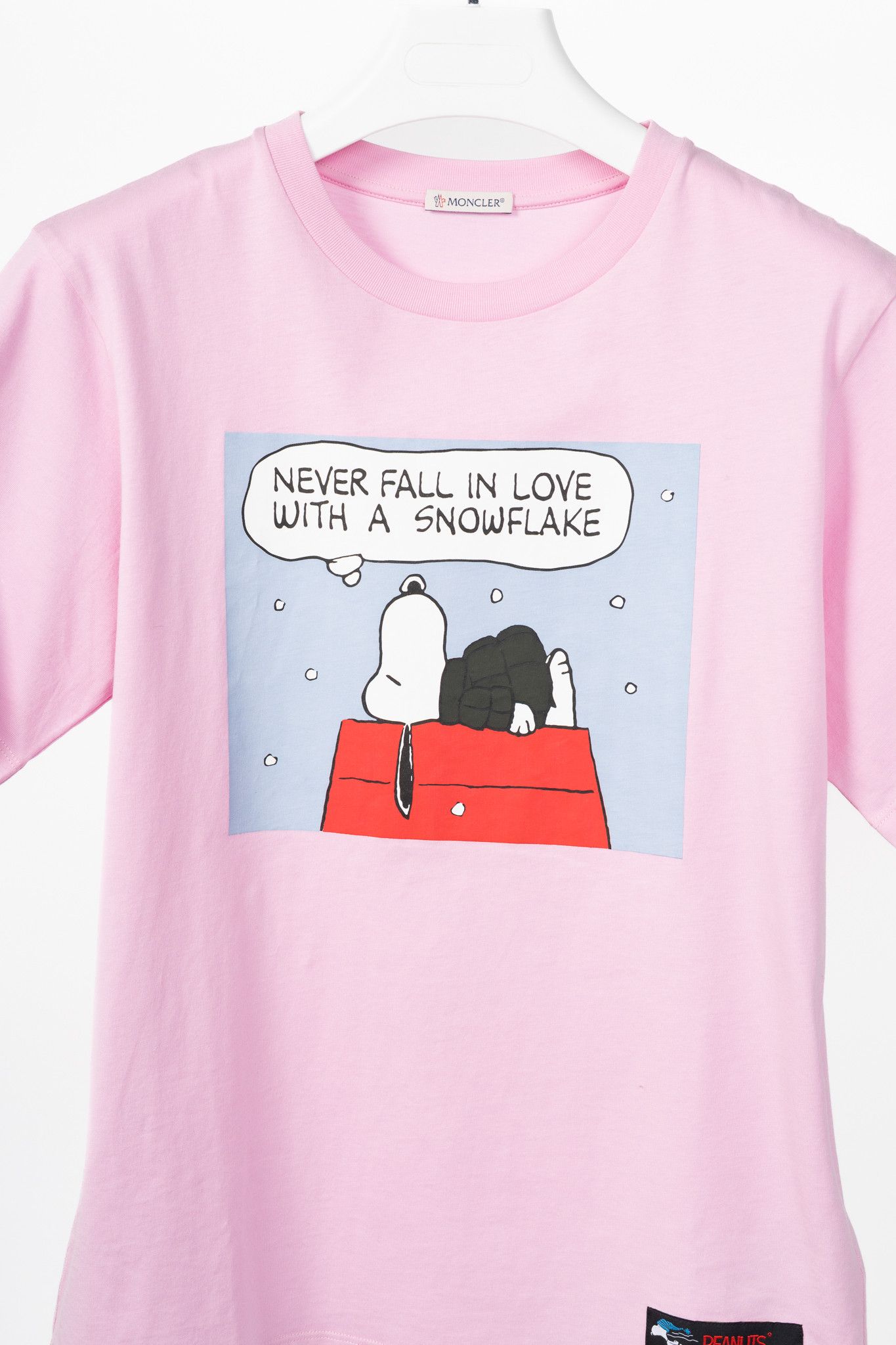 Moncler Moncler Pink Cotton Peanuts-Graphic T-Shirt Size XS / US 0-2 / IT 36-38 - 4 Thumbnail