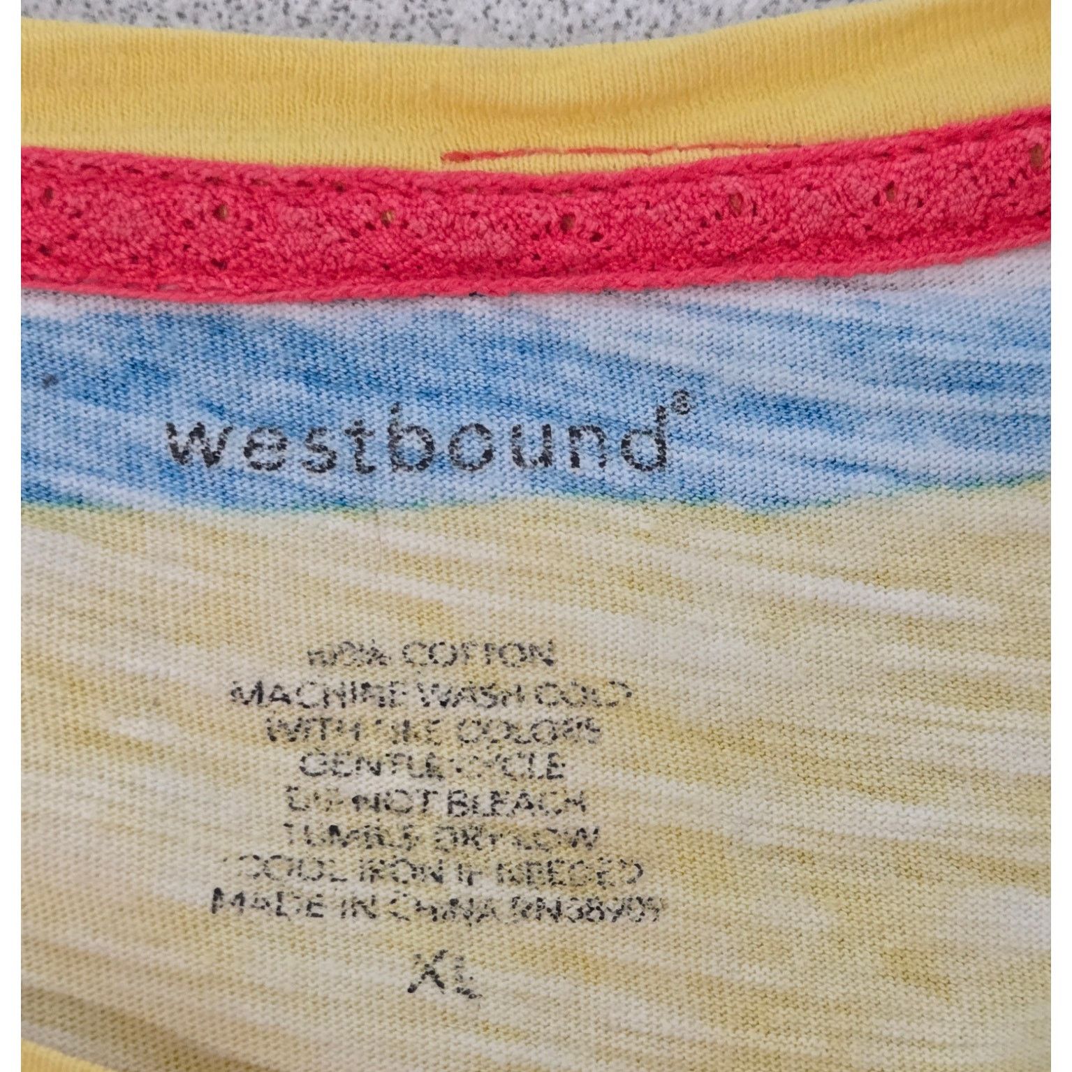 Other Westbound Multicolor Stripe 3/4 Sleeve Top XL Lightweight Size XL / US 12-14 / IT 48-50 - 4 Thumbnail