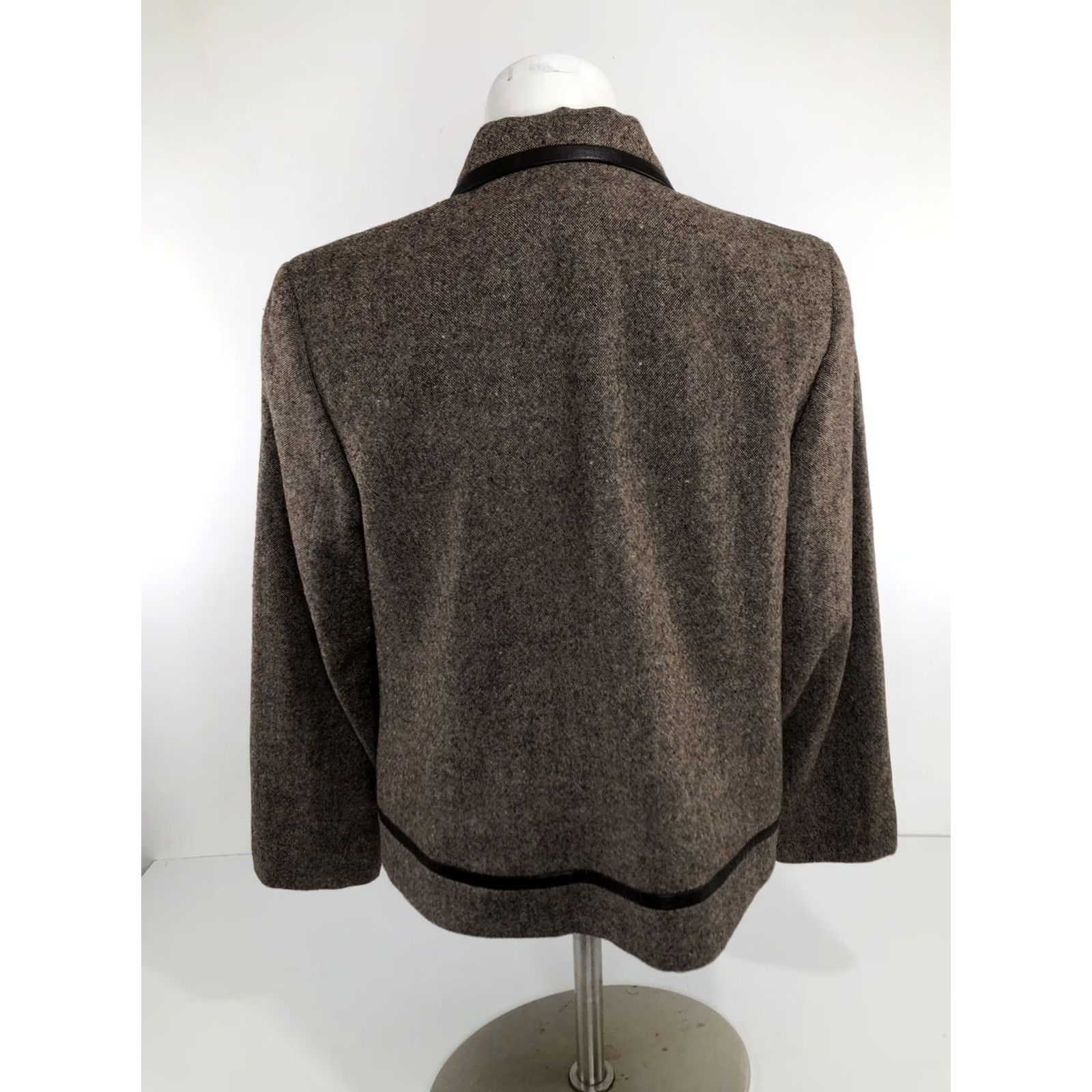 Pendleton Pendleton Blazer Jacket 100% Wool Leather Trim Sz. 8 Petite Women Size M / US 6-8 / IT 42-44 - 5 Thumbnail