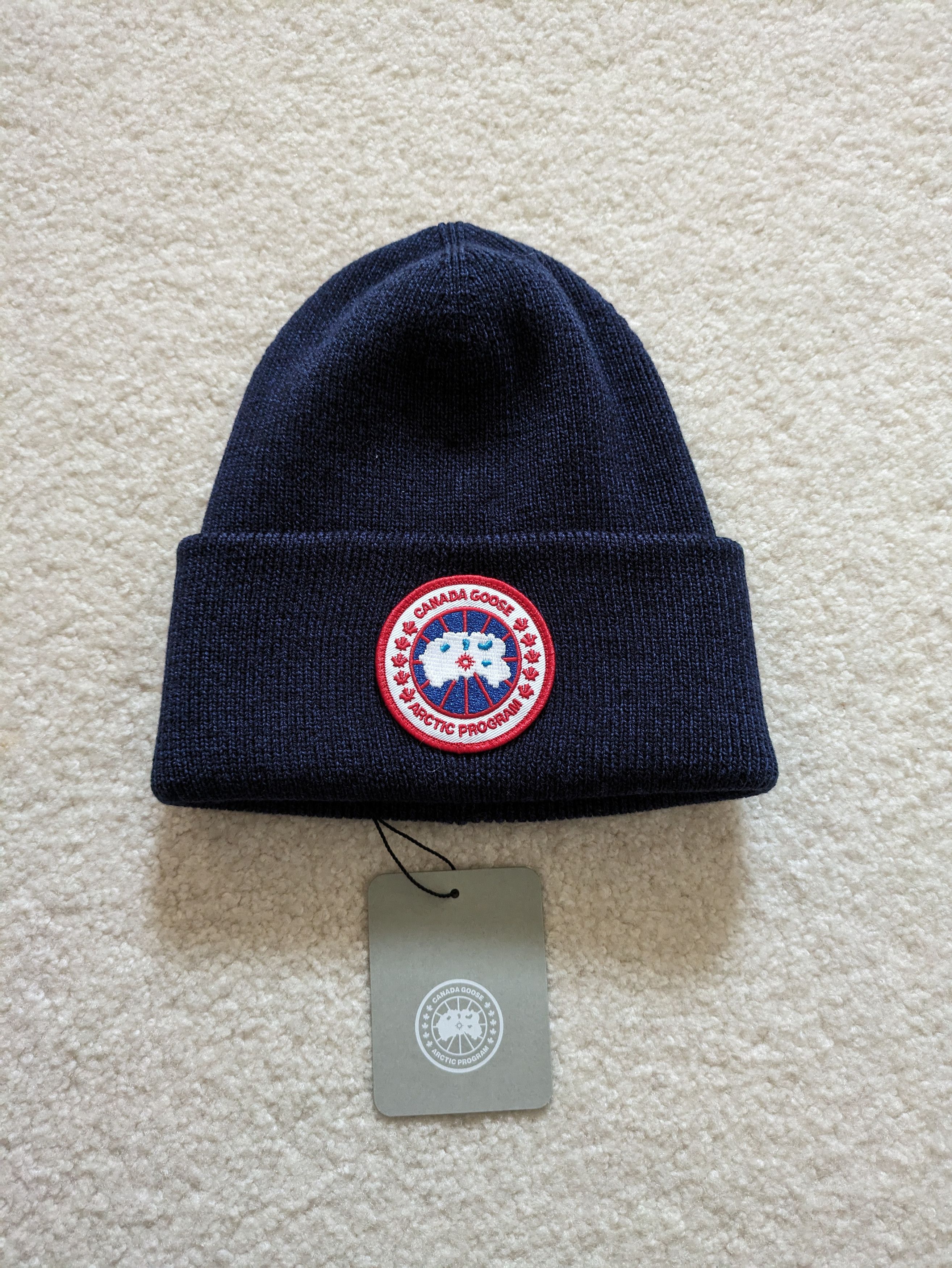Canada Goose Arctic Toque - Merino Wool Beanie, Navy Heather Size ONE SIZE - 1 Thumbnail