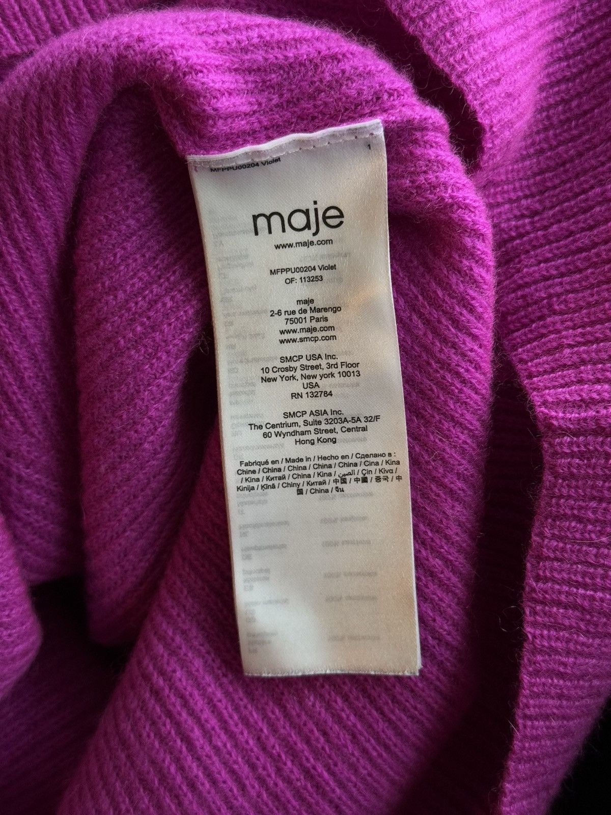 Designer × Maje Maje oldmoney style 100% cashmere sweater Size S / US 4 / IT 40 - 7 Thumbnail