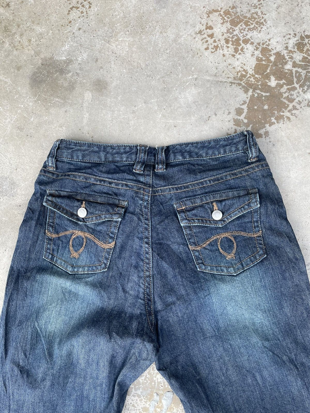 If Six Was Nine Vintage Indigo Blue Denim Flare Jeans Size US 28 / EU 44 - 4 Thumbnail