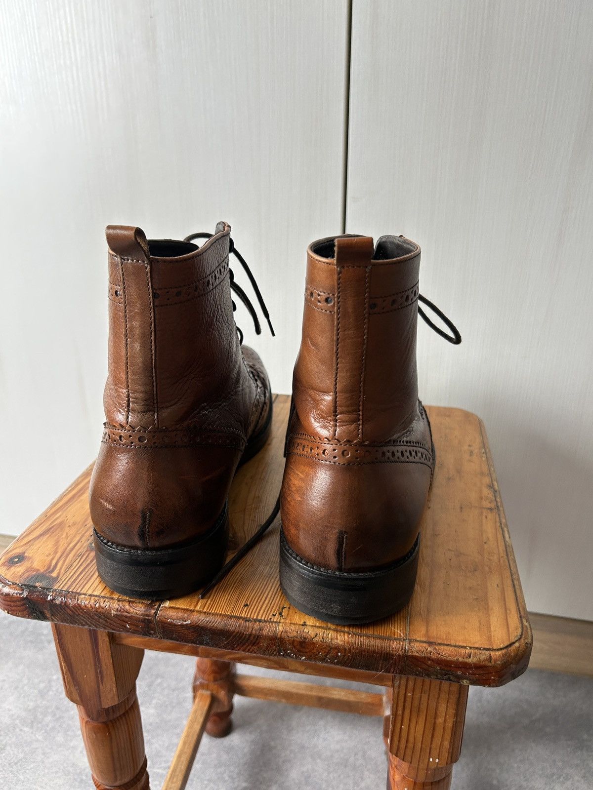 Testoni A. Testoni brown leather brogue lace-up boots mens 11,5 Us Size US 11.5 / EU 44-45 - 4 Thumbnail