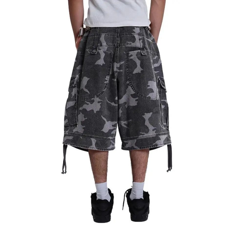 Japanese Brand Retro hip-hop camouflage printed denim shorts Size US 32 / EU 48 - 5 Thumbnail