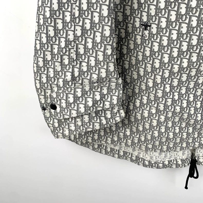 Dior Dior Gray logo jacquard full print hooded drawstring half Size US S / EU 44-46 / 1 - 5 Thumbnail