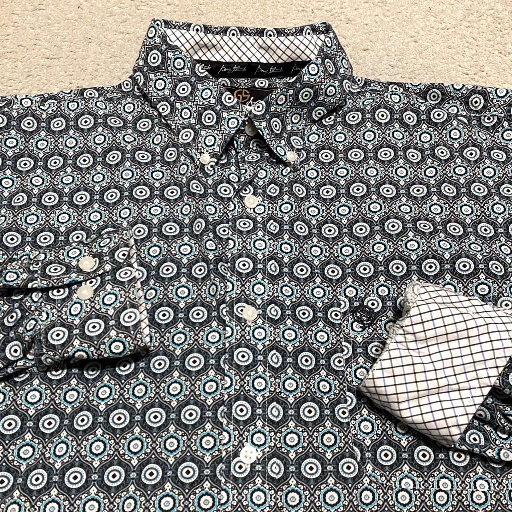 Wrangler Wrangler Shirt 2XL Multicolor Geometric Long Sleeve Button Down Cowboy Mens Size US XXL / EU 58 / 5 - 5 Thumbnail