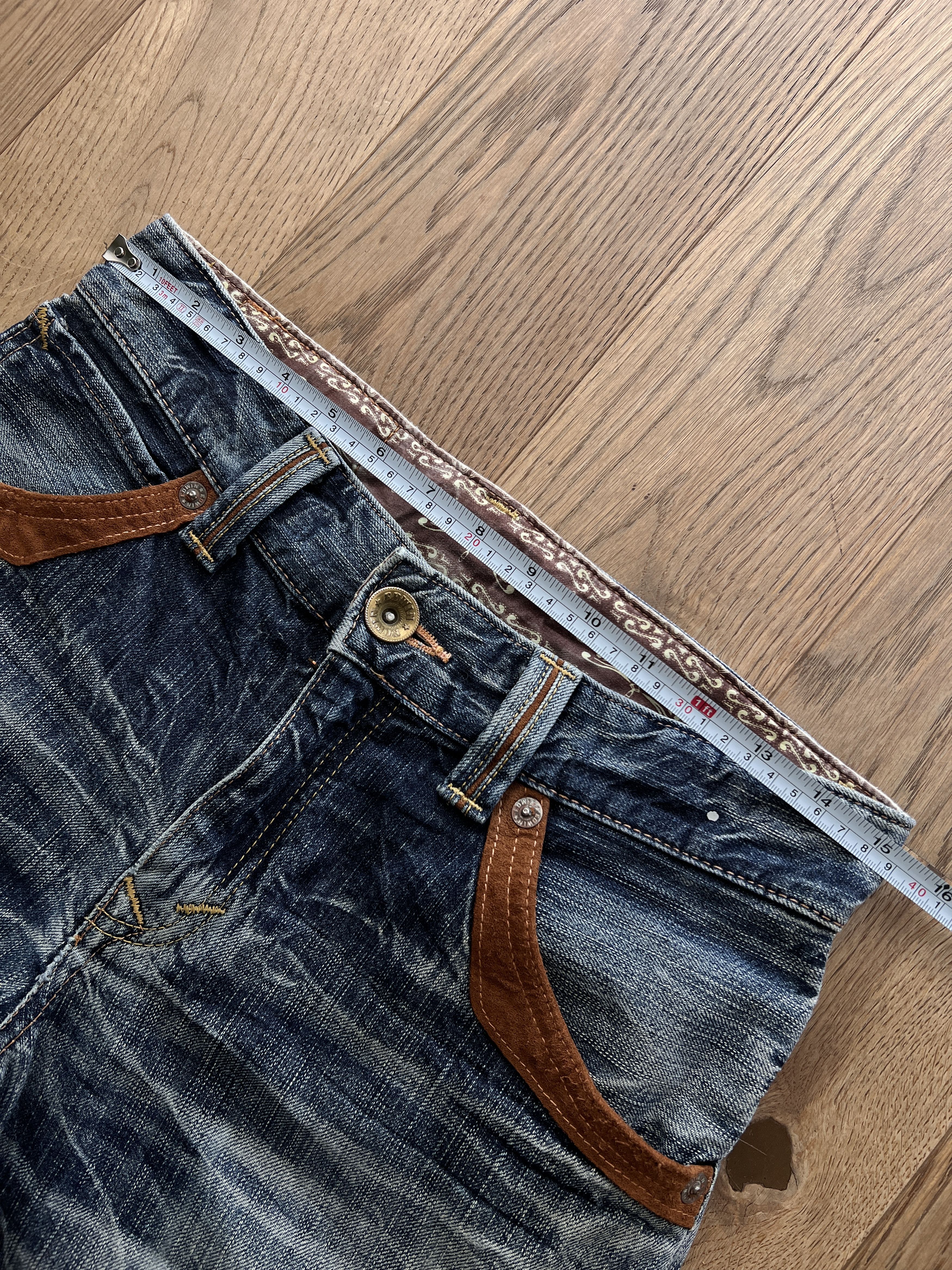 Edwin EDWIN WESTERN COWBOY DENIM JEANS DISTRESSED VINTAGE RARE Y2K Size US 29 - 10 Thumbnail