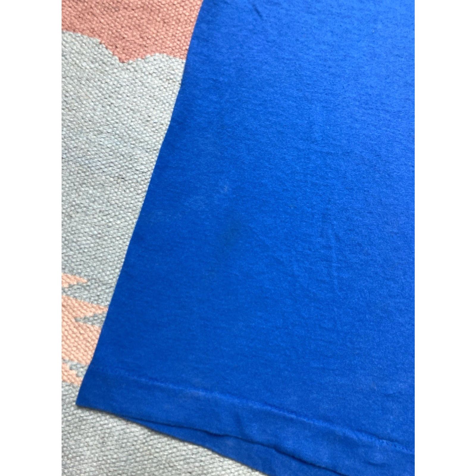 Fruit Of The Loom VINTAGE Fruit of the Loom T-Shirt Pocket 80s Blue Cotton Large Mens Shirt Size US L / EU 52-54 / 3 - 2 Thumbnail