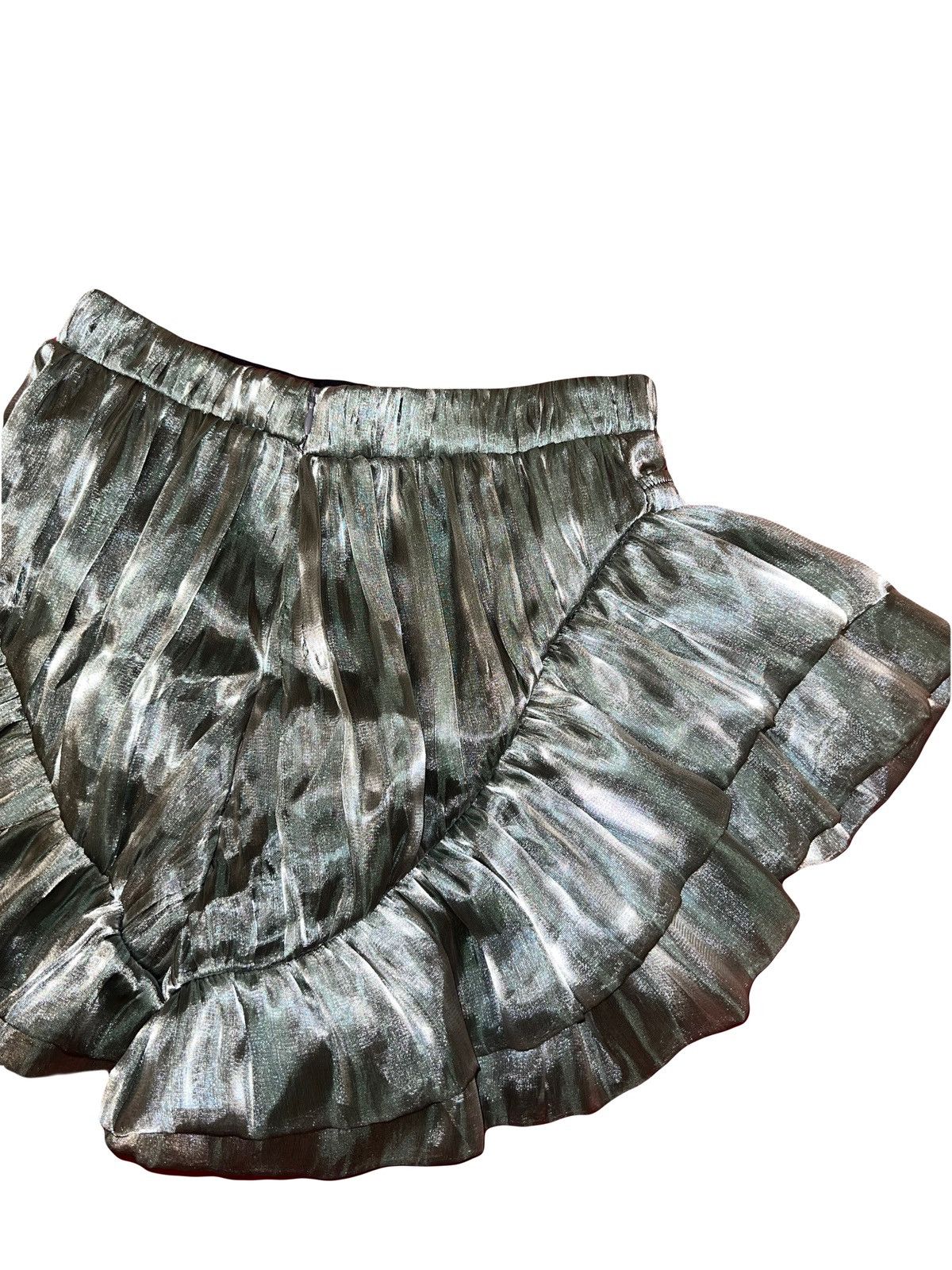 Designer LALUNE silver bling shorts 🪩💗 Size 25" / US 0 / IT 36 - 6 Thumbnail