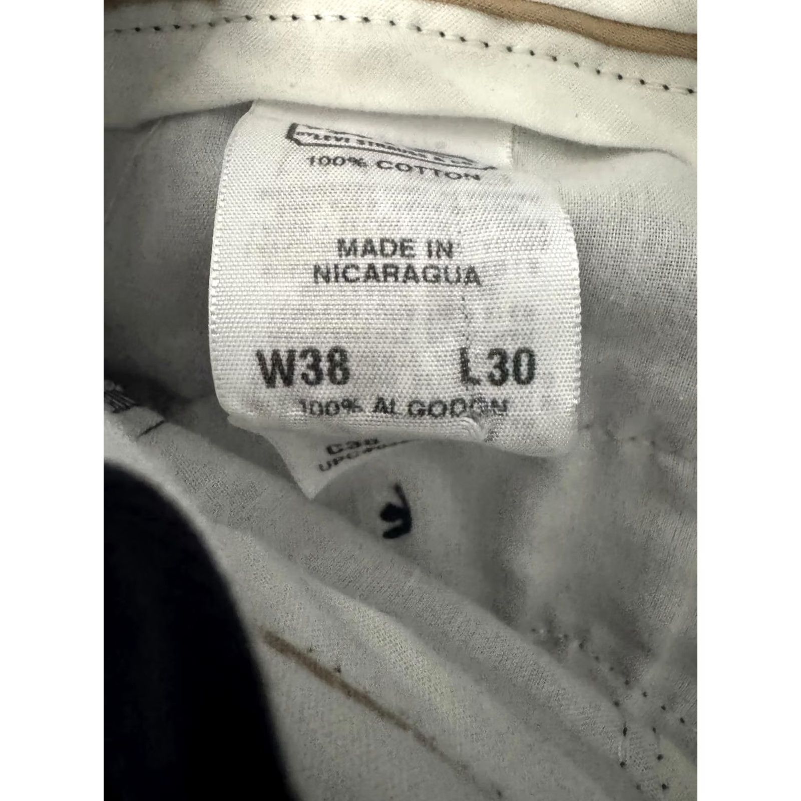 Levi's Levi's Signature Men's Black Casual Pants W38 L30 - 100% Cotton, Regular Fit, Button Closure, Straight Leg, Belt Loops, Casual/Business Casual Size US 38 / EU 54 - 3 Thumbnail
