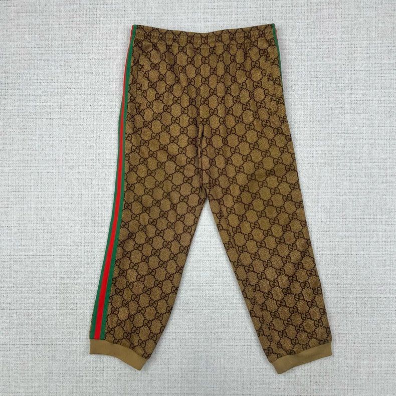 Gucci Gucci Size M GG plain pattern full-print jogging long knit Size US 29 - 1 Thumbnail