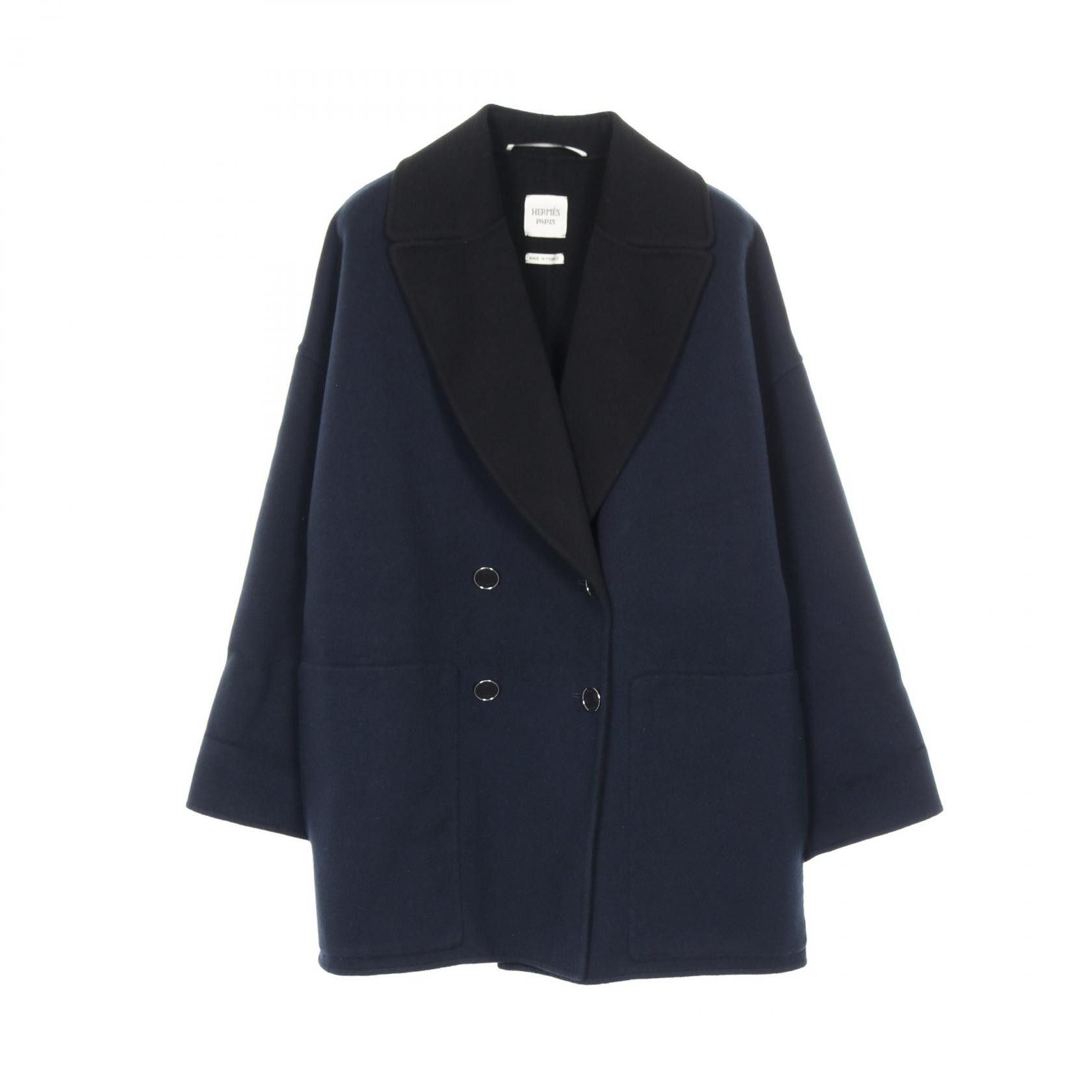 Hermes Hermes Hermes Serie Bouton Cashmere Coat Textile Outerwear DUTY FREE for USA Size ONE SIZE - 1 Thumbnail