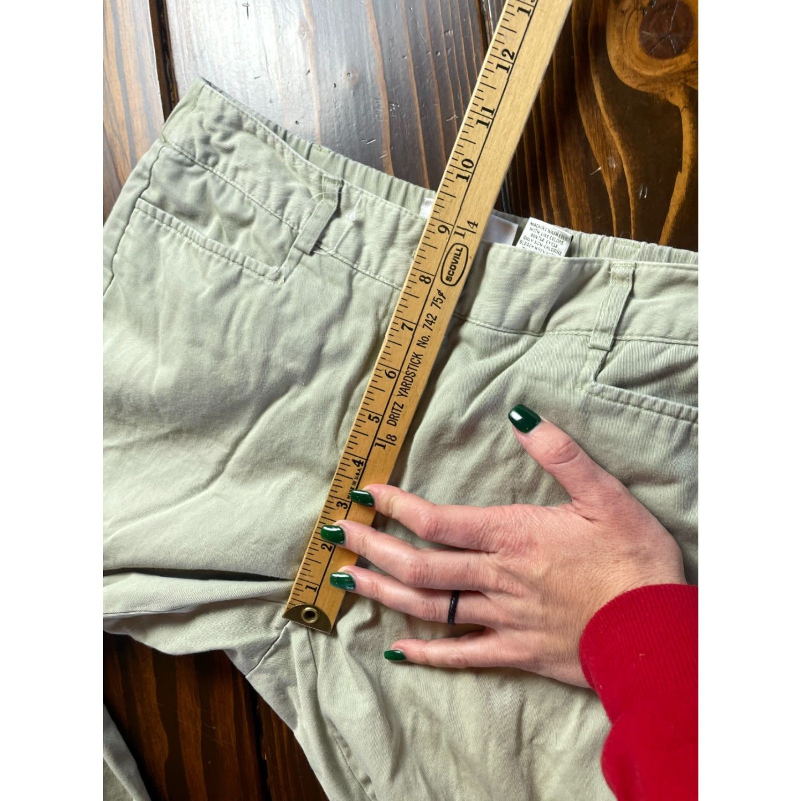Vintage Studio Works Pants Women's 4P Petite Capri Elastic Waist Tan Size 27" / US 4 / IT 40 - 6 Thumbnail