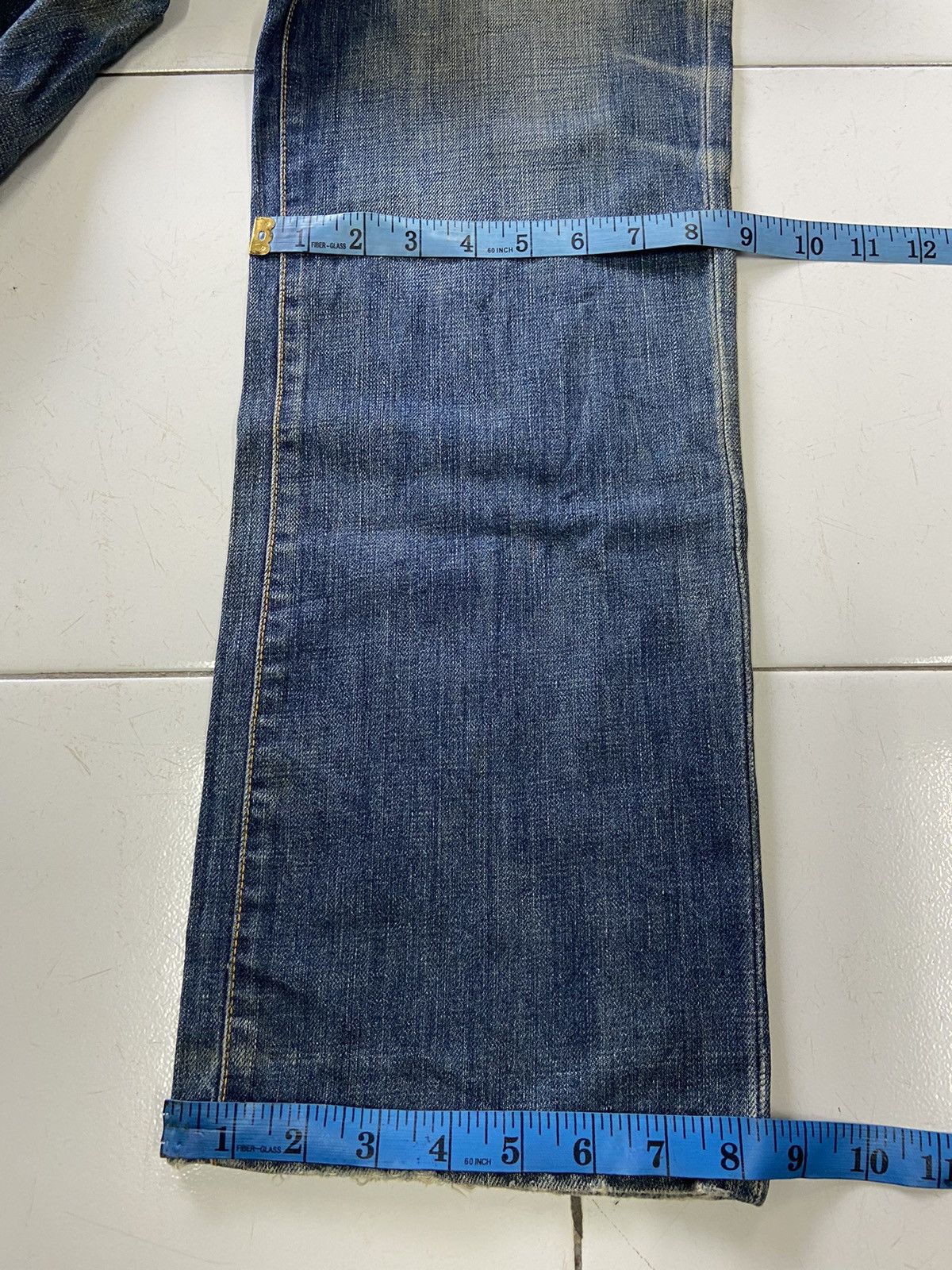 Vintage THE HAND FOOT 210 DOUBLE GATE 12oz DENIM JEANS Size US 32 / EU 48 - 14 Thumbnail