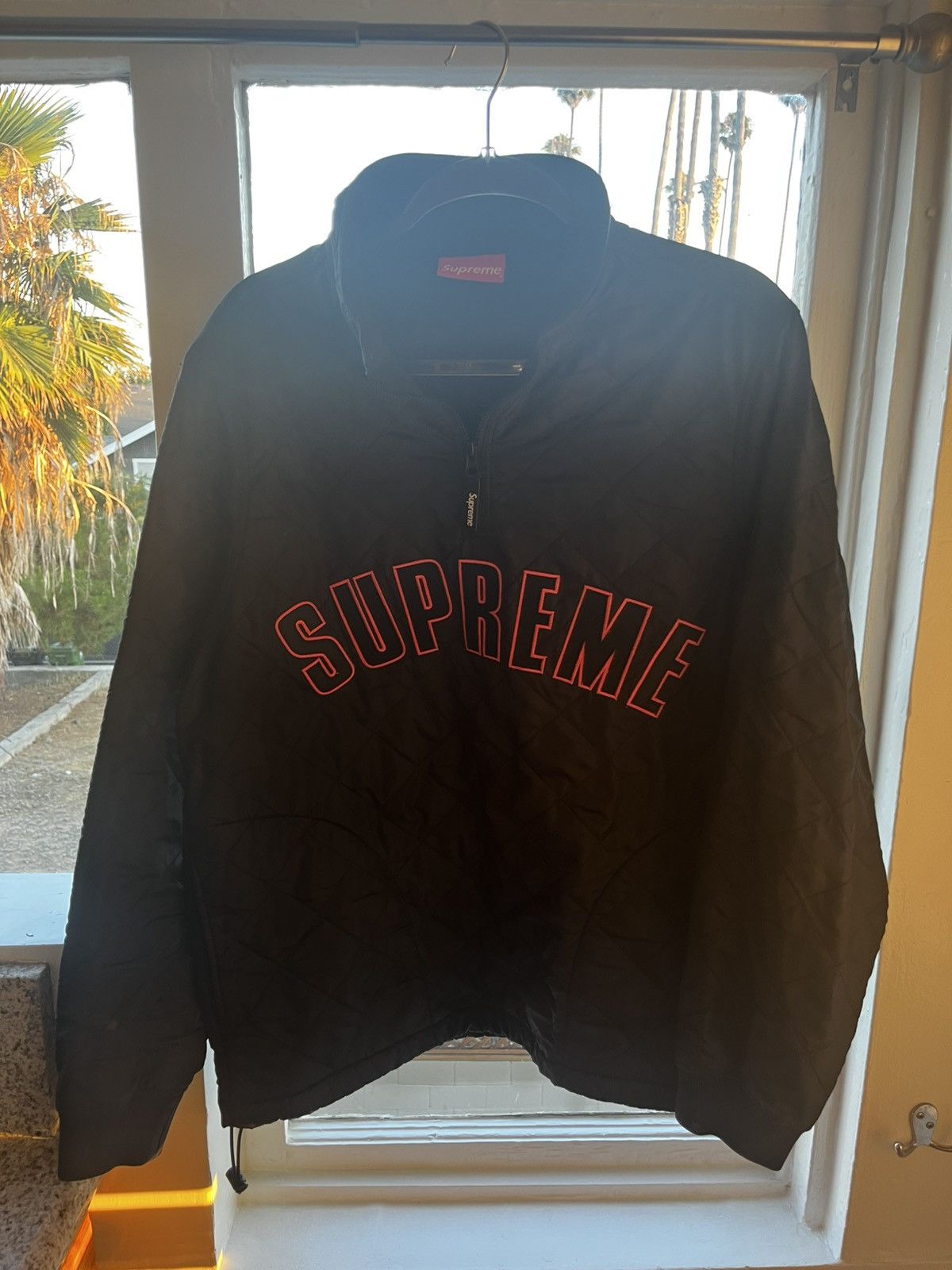 Supreme Supreme Arc Logo Quilted Half Zip Pullover Size M Size US M / EU 48-50 / 2 - 3 Thumbnail