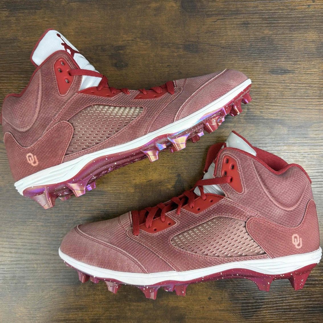 Jordan Brand Air Jordan 5 Force Savage Mid Oklahoma Sooners PE Size 16 OG Size US 15 / EU 48 - 3 Thumbnail