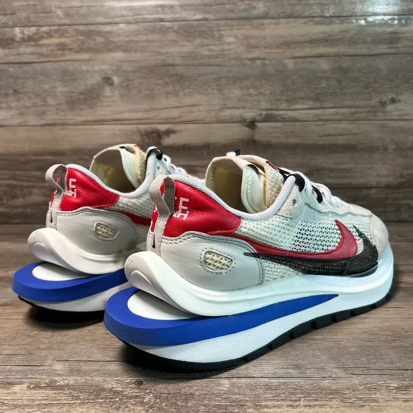 Nike Sacai x Nike VaporWaffle White Red 42.5 (Near Mint, OG Box) Size US 9 / EU 42 - 3 Thumbnail