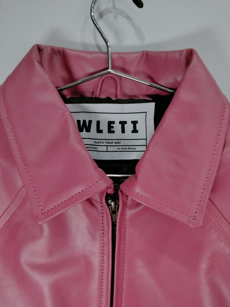 Other ✨Wleti Pink Sheep Leather Bomber Jacket — Women’s✨ Size M / US 6-8 / IT 42-44 - 2 Thumbnail