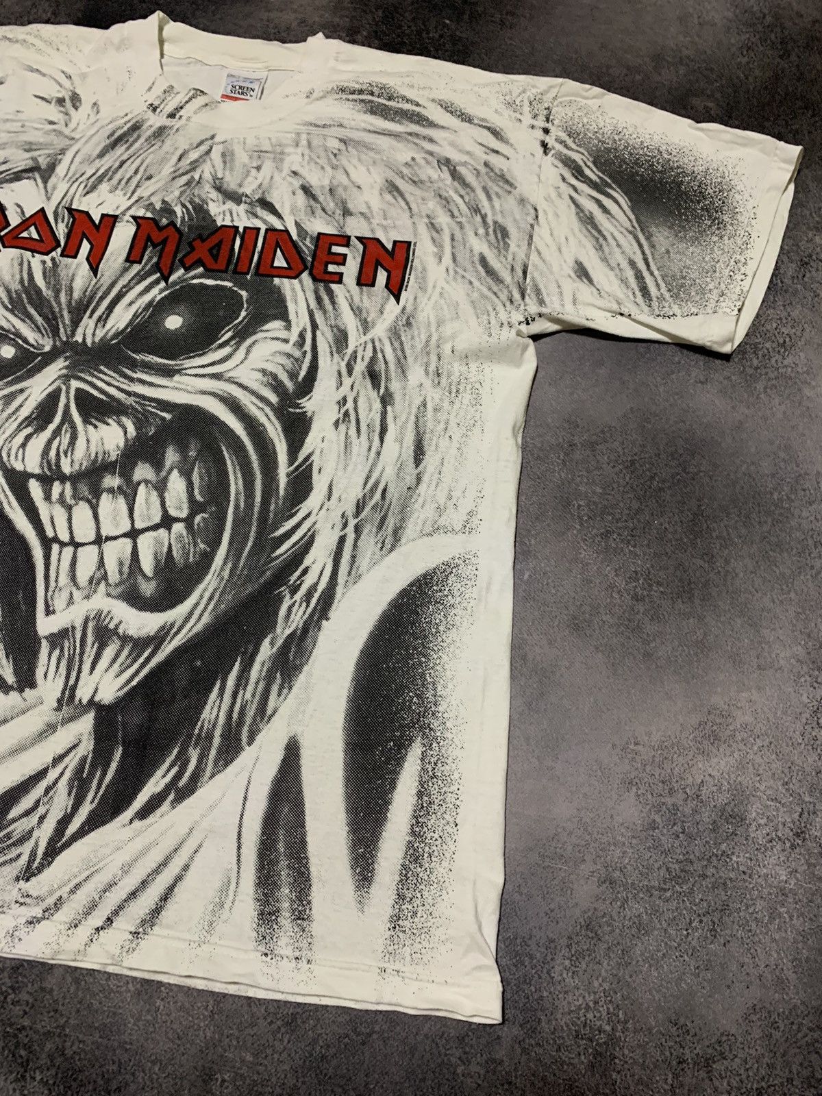 Band Tees × Iron Maiden × Vintage Rare 90s All Over Print Iron Maiden Vintage Tee shirt Size US XL / EU 56 / 4 - 3 Thumbnail