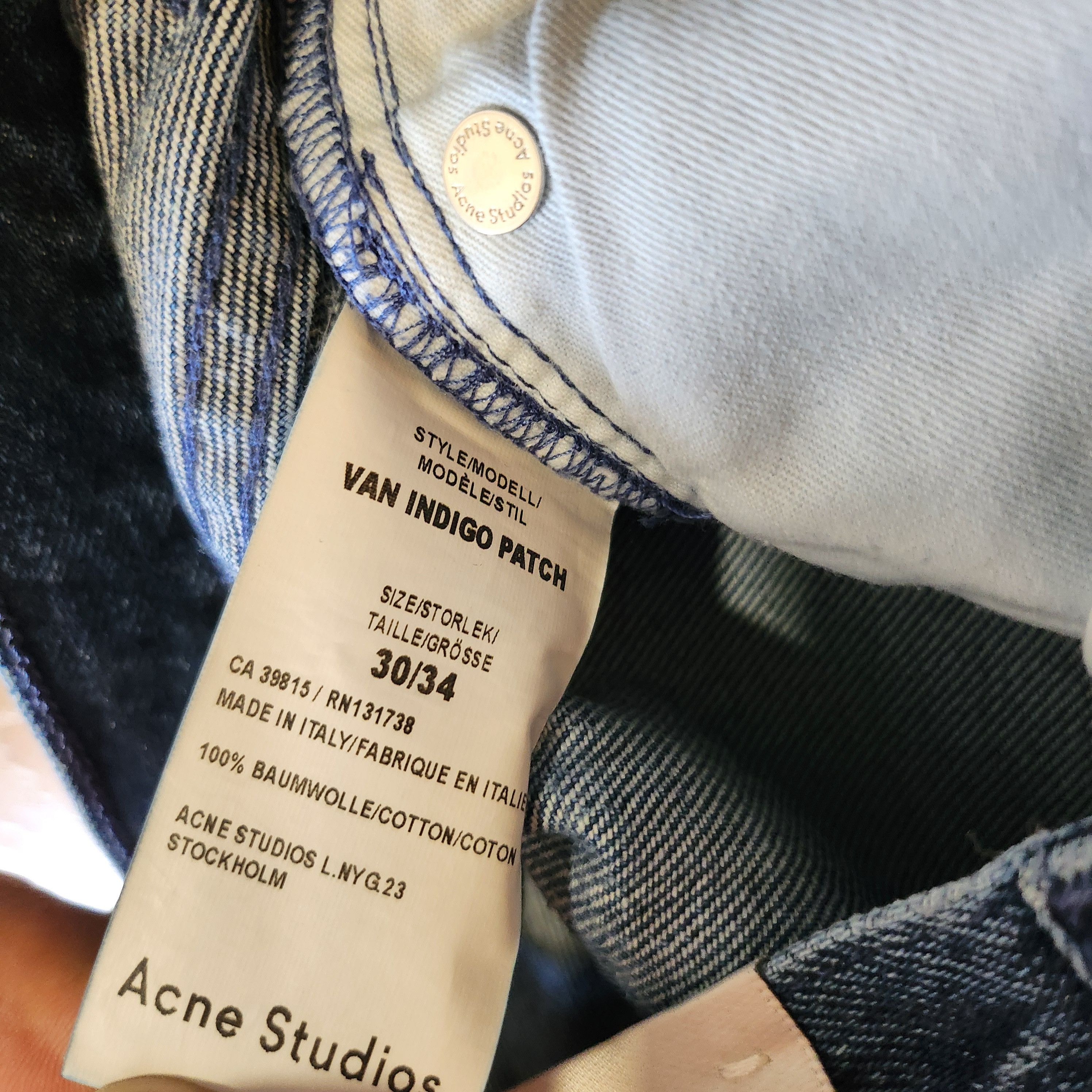 Acne Studios Acne Studios 30/34 van indigo patch Size US 30 / EU 46 - 6 Thumbnail