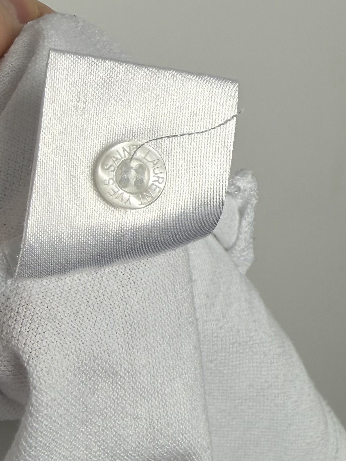 Yves Saint Laurent Yves Saint Laurent Big Log White Polo Shirt Size US XL / EU 56 / 4 - 6 Thumbnail