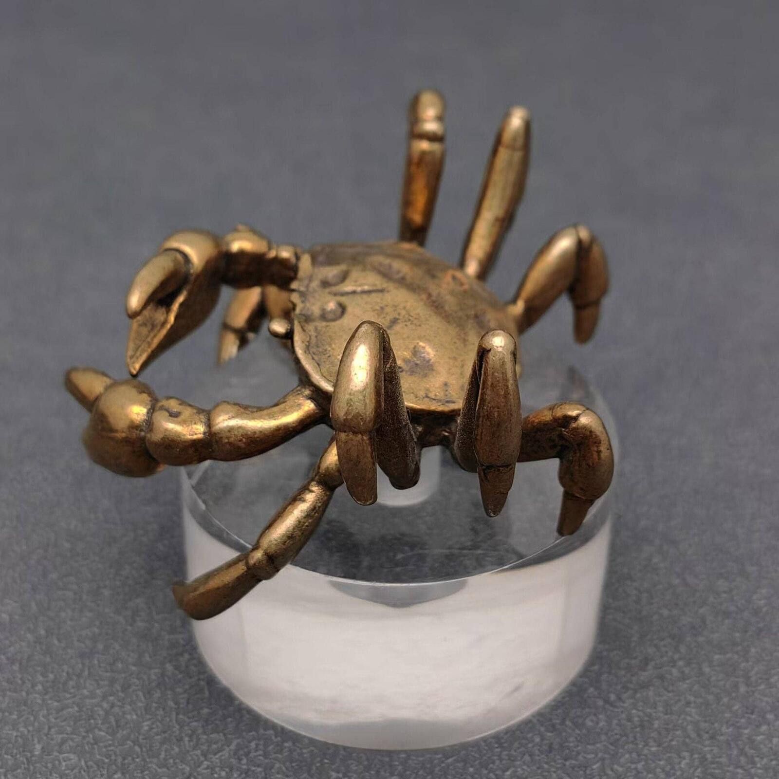 The Unbranded Brand Brass Crab Miniature Figurine Decorative Accent Size ONE SIZE - 4 Thumbnail