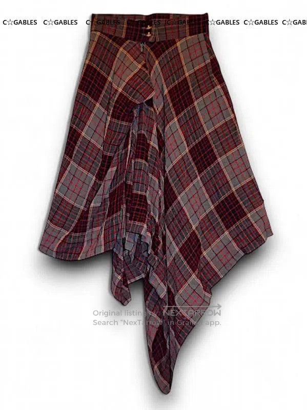 Vivienne Westwood Vivienne Westwood Classic Plaid Asymmetrical Hem Skirt Size 25" / US 0 / IT 36 - 2 Thumbnail