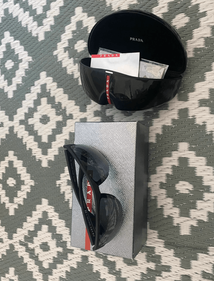 Prada × Vintage PRADA Sunglasses Sport Metal Shield Oval Flame Star Size ONE SIZE - 2 Thumbnail