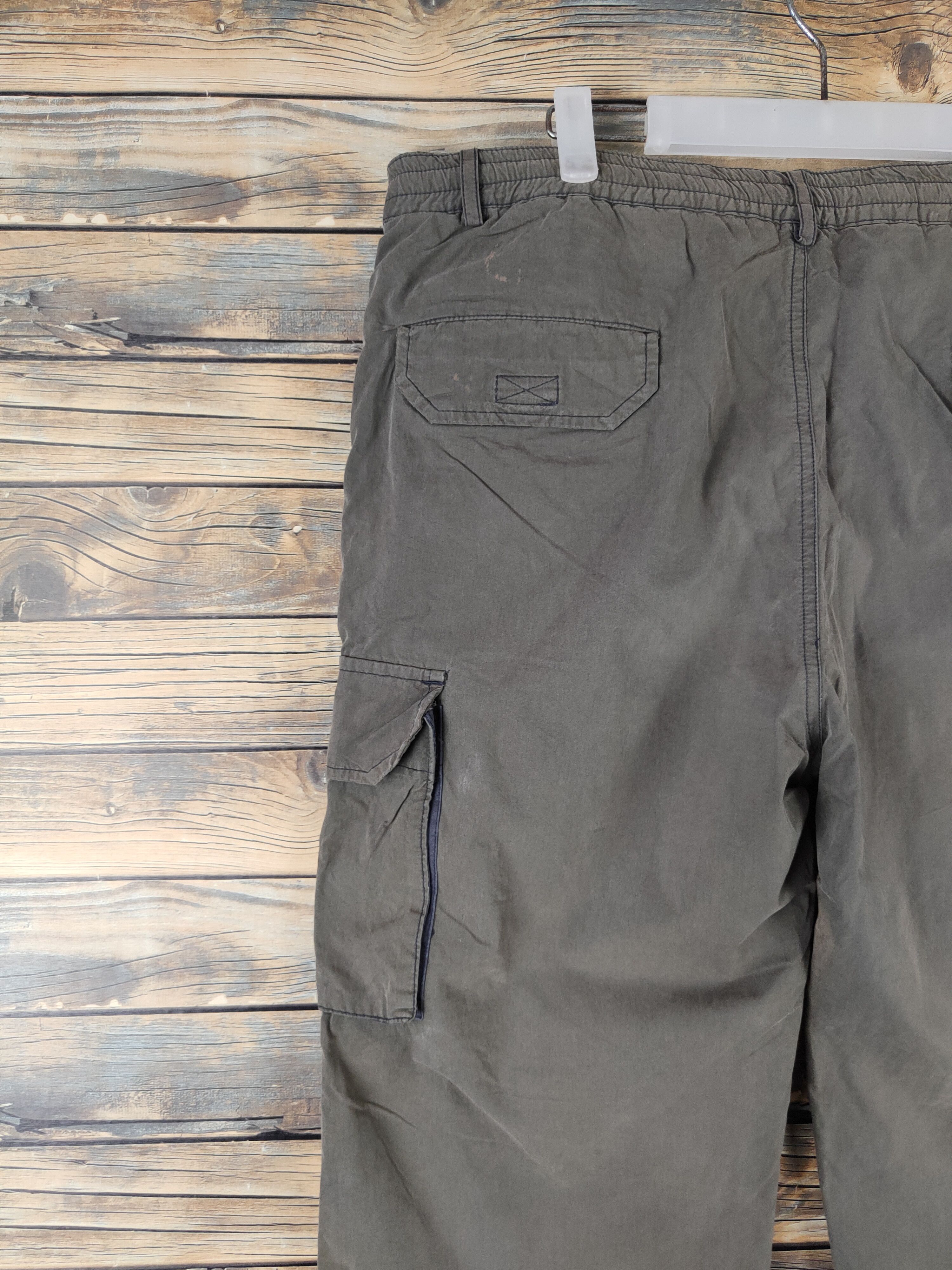 Japanese Brand DL Japanese Brand Olive Faded Multipocket Cargo Pants #1328 Size US 33 - 8 Thumbnail