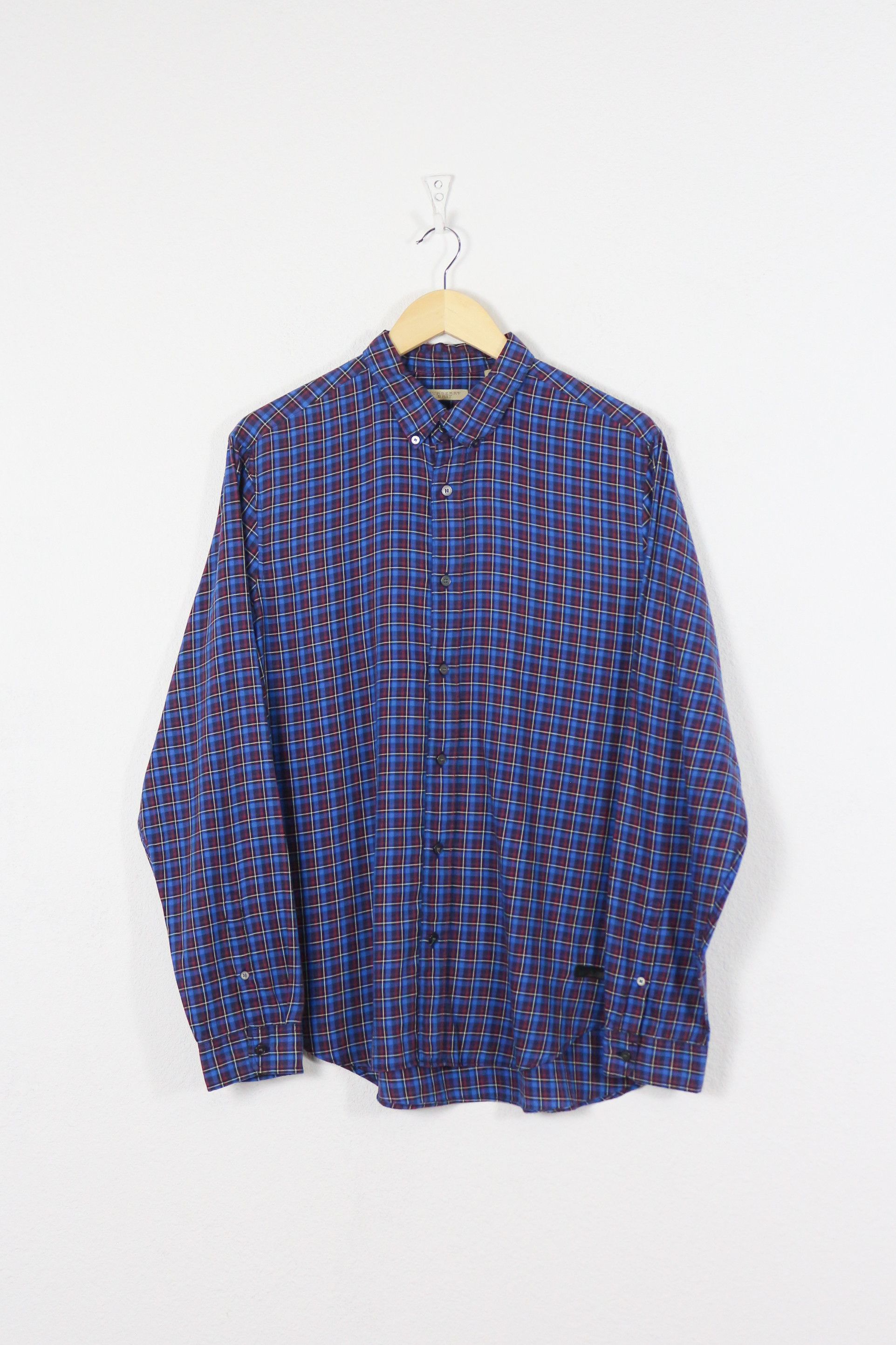 Burberry Burberry Brit Logo Blue Check Flannel Shirt Size US XL / EU 56 / 4 - 1 Thumbnail
