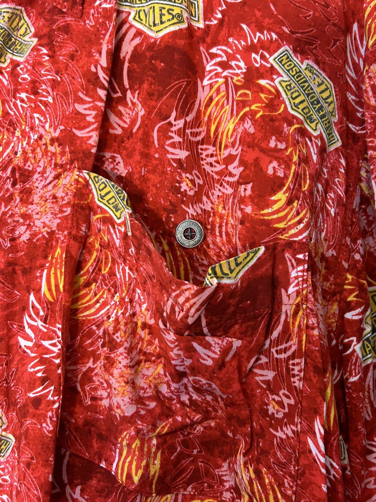 Harley Davidson Harley Davidson Rayon Hawaiian Aloha Shirt Size US L / EU 52-54 / 3 - 4 Thumbnail