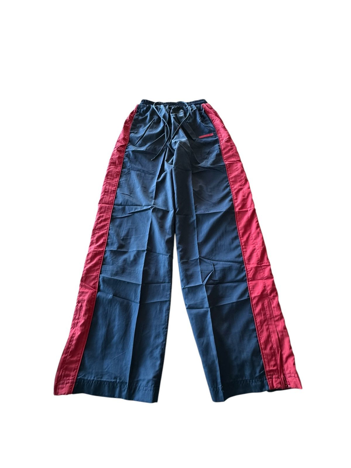 Reebok × Vintage Vintage Navy Reebok Track Activewear Wide Leg Sweatpants Size US 30 / EU 46 - 1 Thumbnail