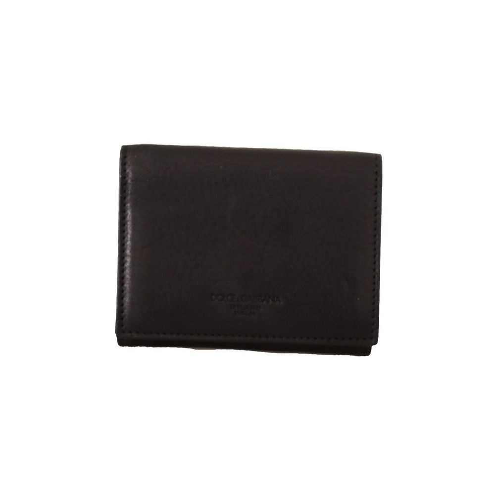 Dolce & Gabbana Dolce & Gabbana Black Leather Trifold Purse Belt Multi Kit W Size ONE SIZE - 1 Thumbnail